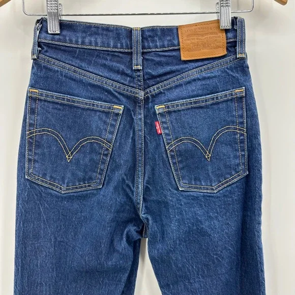 Levi's Premium Denim Ribcage Boot‎ Jeans Sz 24 Boot Cut